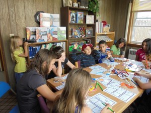 Our teen superheros getting creative and writing their own comics!!